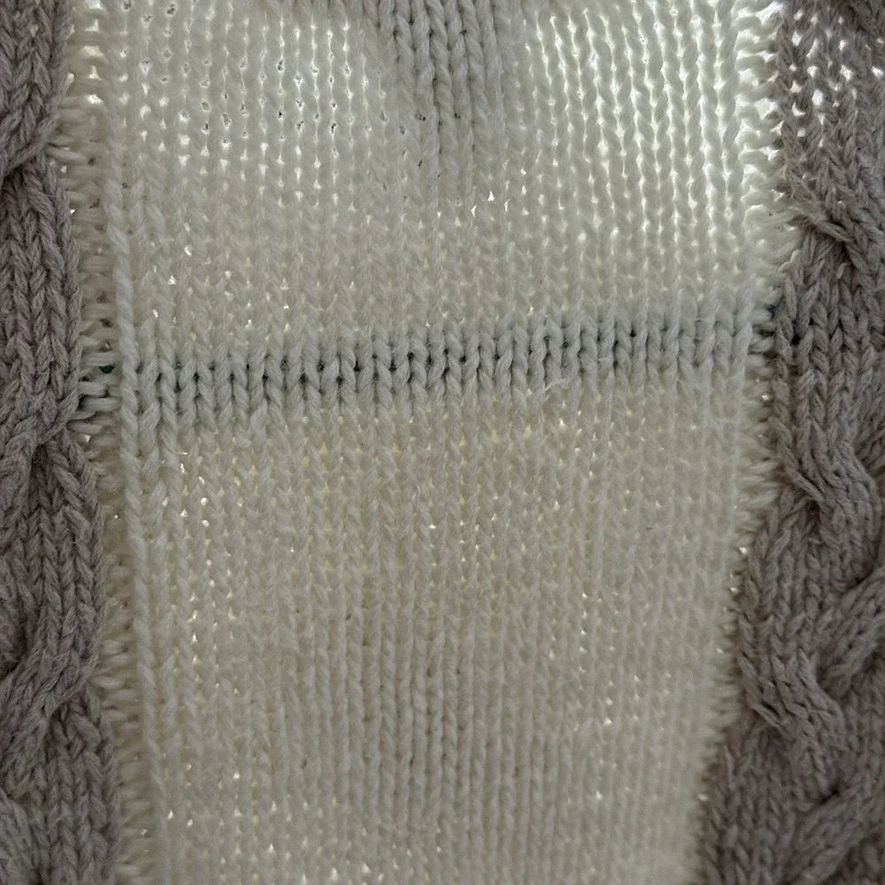 Yarnworks Hand Knit Floral Cable Knit Sweater Medium‎ Cottagecore